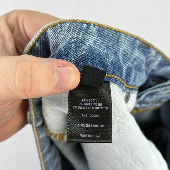 Hot Topic Blue Jean Shorts with Skull Embroidery - Picture 10 of 11